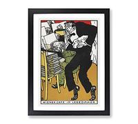 In The Reading Room By Moriz Jung Classic Painting Framed Print | A2 Black Framed Wall Art | Ready to Hang | Classic Historical Picture | Living Room Bedroom Lounge Office