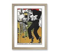 In The Reading Room By Moriz Jung Classic Painting Framed Print | A2 Oak Framed Wall Art | Ready to Hang | Classic Historical Picture | Living Room Bedroom Lounge Office