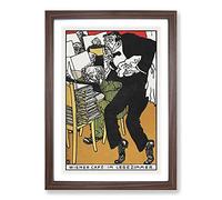 In The Reading Room by Moriz Jung Framed Print | A2 Walnut Framed Wall Art | Ready to Hang | Modern Nature Picture | Living Room Bedroom Lounge Office