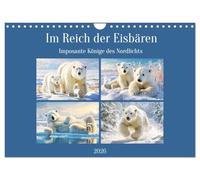 In the realm of the polar bears. Imposing kings of the northern lights UK-Version (Wall Calendar 2026 DIN A4 Landscape), CALVENDO 12 Month Wall Calendar