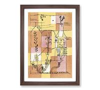 In The Spirit of Hoffmann by Paul Klee Framed Print | A2 Walnut Framed Wall Art | Ready to Hang | Modern Nature Picture | Living Room Bedroom Lounge Office