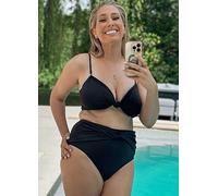 In The Style x Stacey Solomon Black Recycled Twist Detail Bikini Black