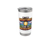 in The Waiting God is Working Stainless Steel Insulated Tumbler