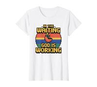 in The Waiting God is Working Value Graphic T-Shirt, Women, White, L