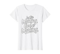 in The Waiting God is Working Value Graphic T-Shirt, Women, White, L
