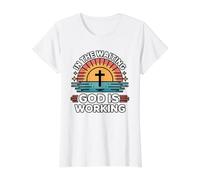 in The Waiting God is Working Value Graphic T-Shirt, Women, White, S