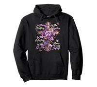In The Waiting There Was Jesus Purple Floral Christian Women Pullover Hoodie