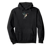 In The Wild I Am Whole Retro Hummingbird Floral Graphic Pullover Hoodie