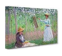 In The Woods At Giverny By Claude Monet Canvas Print | Gallery Wrapped 30mm Frame Wall Art | 30x20 inches | Ready to Hang | Impressionist Landscape Picture | Living Room Bedroom Lounge Office