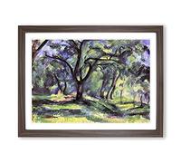 In The Woods By Paul Cezanne Classic Painting Framed Print | A3 Walnut Framed Wall Art | Ready to Hang | Classic Landscape Picture | Living Room Bedroom Lounge Office