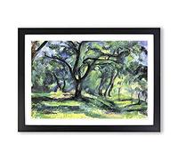 In The Woods by Paul Cezanne Framed Print | A2 Black Framed Wall Art | Ready to Hang | Modern Landscape Picture | Living Room Bedroom Lounge Office
