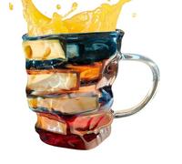 In - Themed Cups | Taza Coffee with 3D Painted Books - Original Collectible, Tea Milk Water Container for Adult Students and Literature Lovers (Approx. 11 x 8.7 x 8 cm/4.33 x 3.39 x 3.15