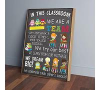 In This Class Room We Are Team Empowered Encouraged Racism Canvas Prints Wall Art