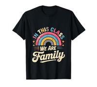 In This Class We Are Family - Retro Rainbow Unity T-Shirt