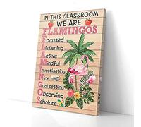 In This Classroom We Are Flamingos Prints Teacher Flamingo Canvas Prints Wall Art