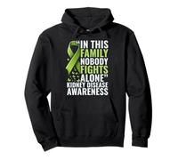 in This Family No Fighting Alone Kidney Disease Awareness Pullover Hoodie