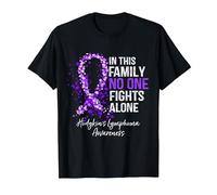 in This Family No One Fights Alone Shirt Hodgkin's Lymphoma T-Shirt, Men, Black, Small