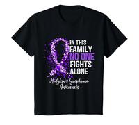 in This Family No One Fights Alone Shirt Hodgkin's Lymphoma T-Shirt, Youth, Black, X-Small