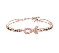 In This Family Nobody Fights Alone Bracelet Cancer Awareness Bracelet Cancer Survivor Gift (braceletRG)
