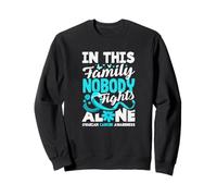 In This Family Nobody Fights Alone Cervical Cancer Awareness Sweatshirt