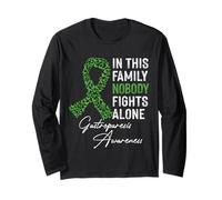 In This Family Nobody Fights Alone Gastroparesis Support Long Sleeve T-Shirt