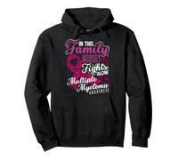 In This Family Nobody Fights Alone Multiple Myeloma Ribbon Pullover Hoodie