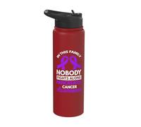 in This Family Nobody Fights Alone Stainless Steel Insulated Water Bottle