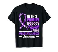 In This Family Nobody Fights Alone Support Pancreatic Cancer T-Shirt