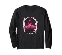 in This Fight Nobody Stands Alone Breast Cancer Support Long Sleeve T-Shirt, Adult Unisex, Black, XXL