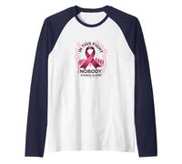 in This Fight Nobody Stands Alone Breast Cancer Support Raglan Baseball Tee, Men, Navy/White, L