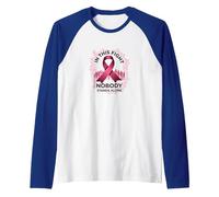 in This Fight Nobody Stands Alone Breast Cancer Support Raglan Baseball Tee, Men, Royal Blue/White, S