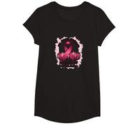 in This Fight Nobody Stands Alone Breast Cancer Support T-Shirt, Girls, Black, Large