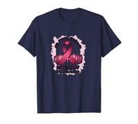 in This Fight Nobody Stands Alone Breast Cancer Support T-Shirt, Men, Navy, L
