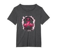 in This Fight Nobody Stands Alone Breast Cancer Support T-Shirt, Women's Plus, Dark Heather Grey, 6X