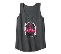 in This Fight Nobody Stands Alone Breast Cancer Support Tank Top, Women, Dark Heather Grey, L