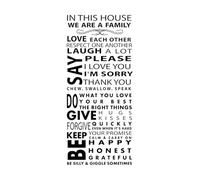 in This House Family Quote Wall Sticker Home Family Rules Vinyl Wall Decal Love Each Other Quote Wall Poster Home Decor Large - 50x114cm