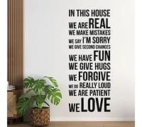 in This House We are Real, We Make Mistakes - Wall Sticker Quote Family Home [Black]