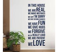 in This House We are Real, We Make Mistakes - Wall Sticker Quote Family Home [Cobalt]