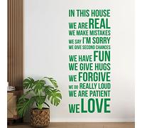 in This House We are Real, We Make Mistakes - Wall Sticker Quote Family Home [Large] [Cactus]
