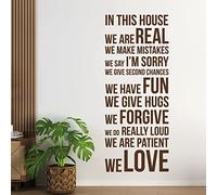 in This House We are Real, We Make Mistakes - Wall Sticker Quote Family Home [Large] [Chocolate]