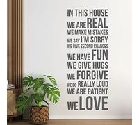 in This House We are Real, We Make Mistakes - Wall Sticker Quote Family Home [Large] [Dark Grey]