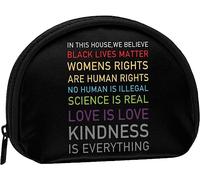 in This House We Believe Black Lives Matter Women and Girls Cute Fashion Coin Purse Wallet Bag Change Pouch Key Holder