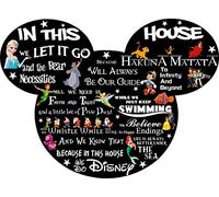 in This House We Do Disney Quote Rules Vinyl Nursery Wall Art Sticker Transfer (Black, Medium)