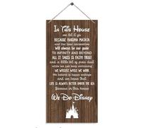 In This House We Do Disney Sign, Decorative Wood Hanging Wood Plaque, Disney Inspired Wall Decor, Home Decor Art, Farmhouse Decor for Wall, Happy Decor for Wedding or Birthday, Gift for Disney Lover E