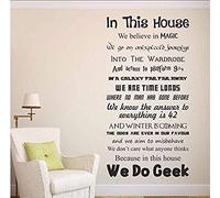 in This House We Do Geek Vinyl Wall Art Sticker Decal Quote Films Decor Wall Sticker Home Decor Nursery Kids Room Decals 51 X 100 cm