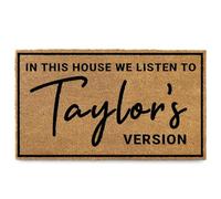 in This House We Listen to Taylor's Version Door Mat for Home Entrance Indoor Outdoor,Garage and Garden Outside Entryway Floor Mat,Non Slip,Easy Clean 16x24 Inch