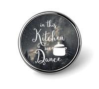 In This Kitchen We Dance Pins Sets Positive Lettering Quotes Brooch Pins Words Letters Custom Buttons Unique Button Pins For Backpack Cloths Hats Jacket Housewarming Gift