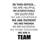 in This Office We Do Teamwork Wall Decal We are A Team Poster Success Sign Office Quote Vinyl Sticker Office Decor Small - 39x30cm