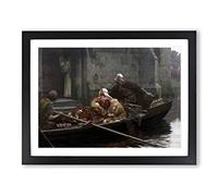 In Time Of Peril By Edmund Leighton Classic Painting Framed Print | A3 Black Framed Wall Art | Ready to Hang | Classic Historical Picture | Living Room Bedroom Lounge Office