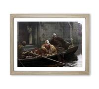 In Time Of Peril By Edmund Leighton Classic Painting Framed Print | A3 Oak Framed Wall Art | Ready to Hang | Classic Historical Picture | Living Room Bedroom Lounge Office